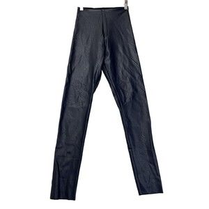 Commando Womens Perfect Control Faux Leather Leggings Size S Blue